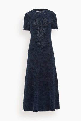 Mel Dress in Marled Cotton Navy/Black Ombre