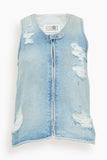 MM6 Maison Margiela Tops Gilet in Medium Blue Gilet in Medium Blue