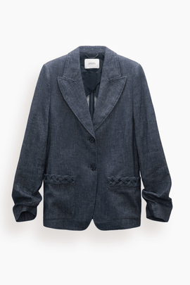Fluid Denim Jacket in Denim Blue