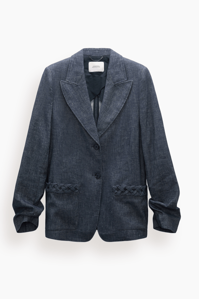 Fluid Denim Jacket in Denim Blue