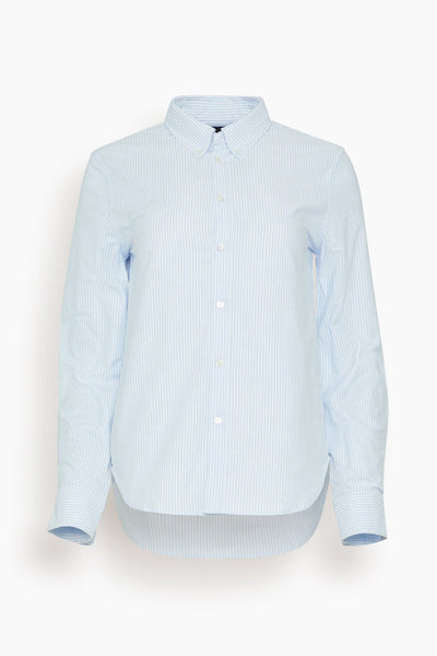 Dyllan Shrunken Shirt in Light Blue Stripe