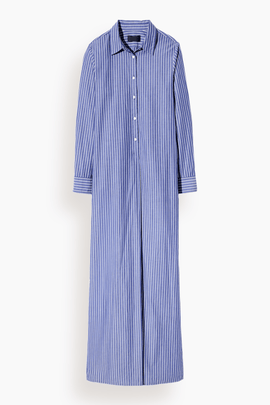 Mina Dress in Dark Navy/White Stripes