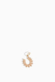 Vintage La Rose Necklaces Pink Opal and Diamond Horseshoe Pendant in 14k Yellow Gold