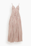 Rosetta Getty Dresses Gathered Peplum Camisole Dress in Multi Gathered Peplum Camisole Dress in Multi