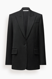 Another Tomorrow Oversized Tailored Jacket in Black
