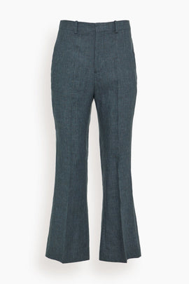 Credo Cropped Bootcut Woven Trouser in Thunder