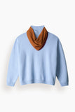 Staud Winston Sweater in Powder Blue Multi