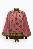 Alemais Lacey Silk Blouse in Dusty Pink