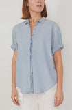 Xirena Tops Channing Shirt in Dusty Blue Xirena Channing Shirt in Dusty Blue