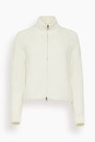 Lisa Yang Sadie Zip Cardigan in Cream