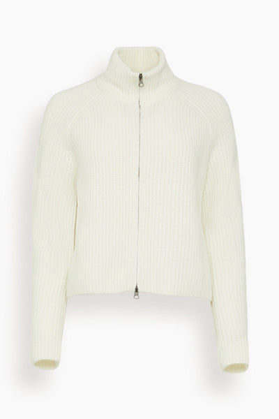 Lisa Yang Sadie Zip Cardigan in Cream – Hampden Clothing