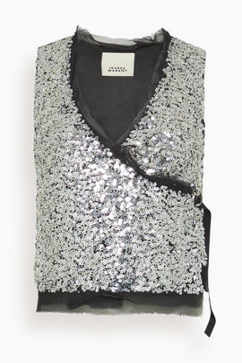 Tahina Top in Silver