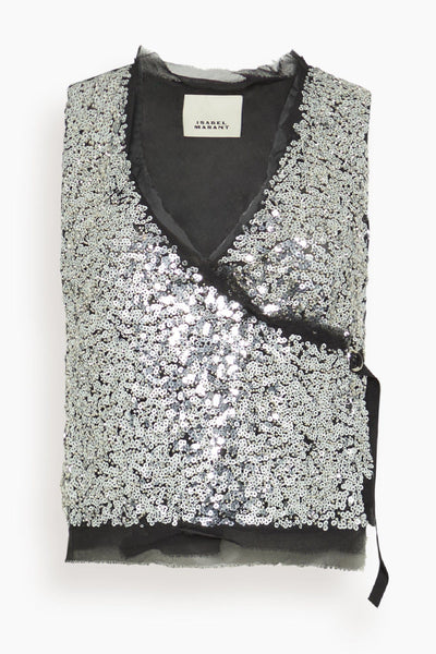 Tahina Top in Silver