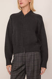 A.Emery Herman Knitted Bomber in Charcoal Melange