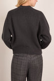 A.Emery Herman Knitted Bomber in Charcoal Melange