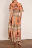 Alemais Alberta Smocked Shirtdress in Multi