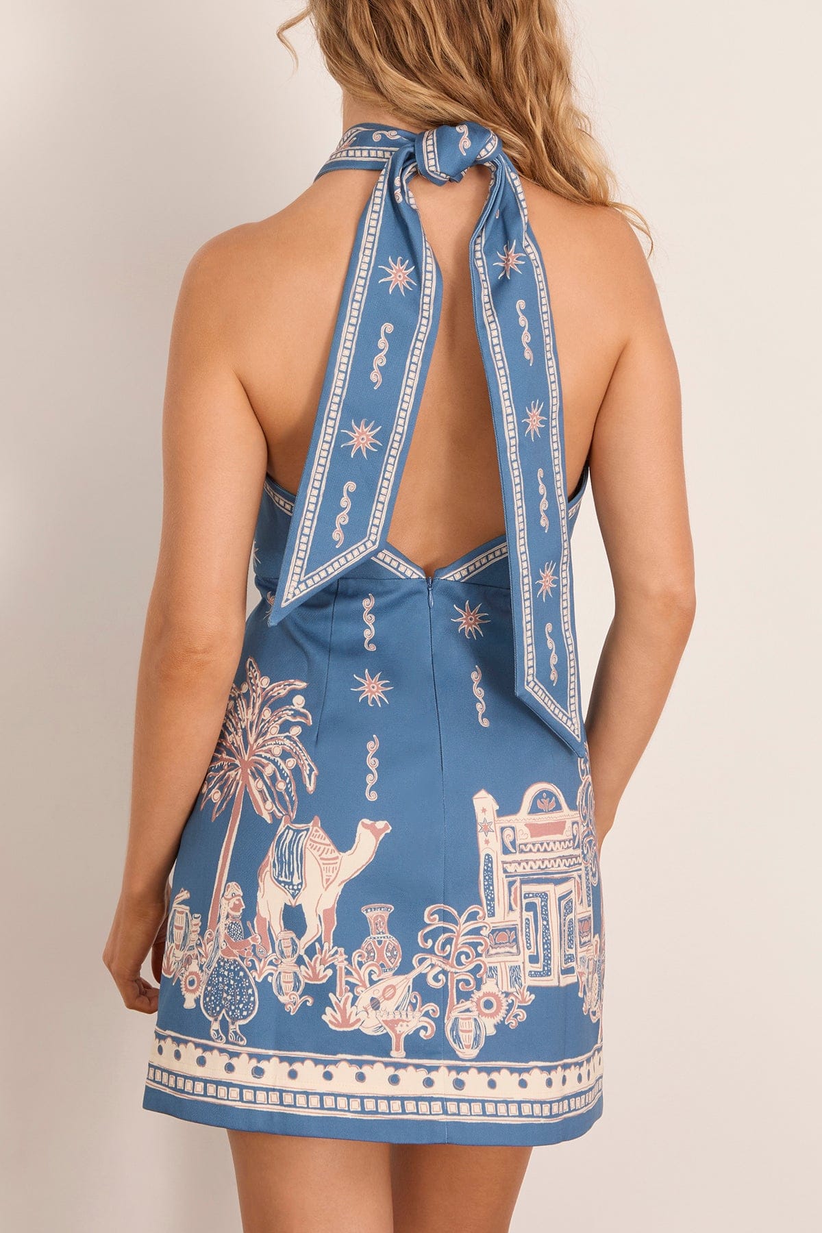 Alemais - Alemais Acacia Mini Dress in Blue 12 / 8 US - Hampden Clothing Alemais - Alemais Acacia Mini Dress in Blue 12 / 8 US - Hampden Clothing