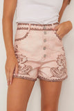Alemais Akia Denim Short in Pink
