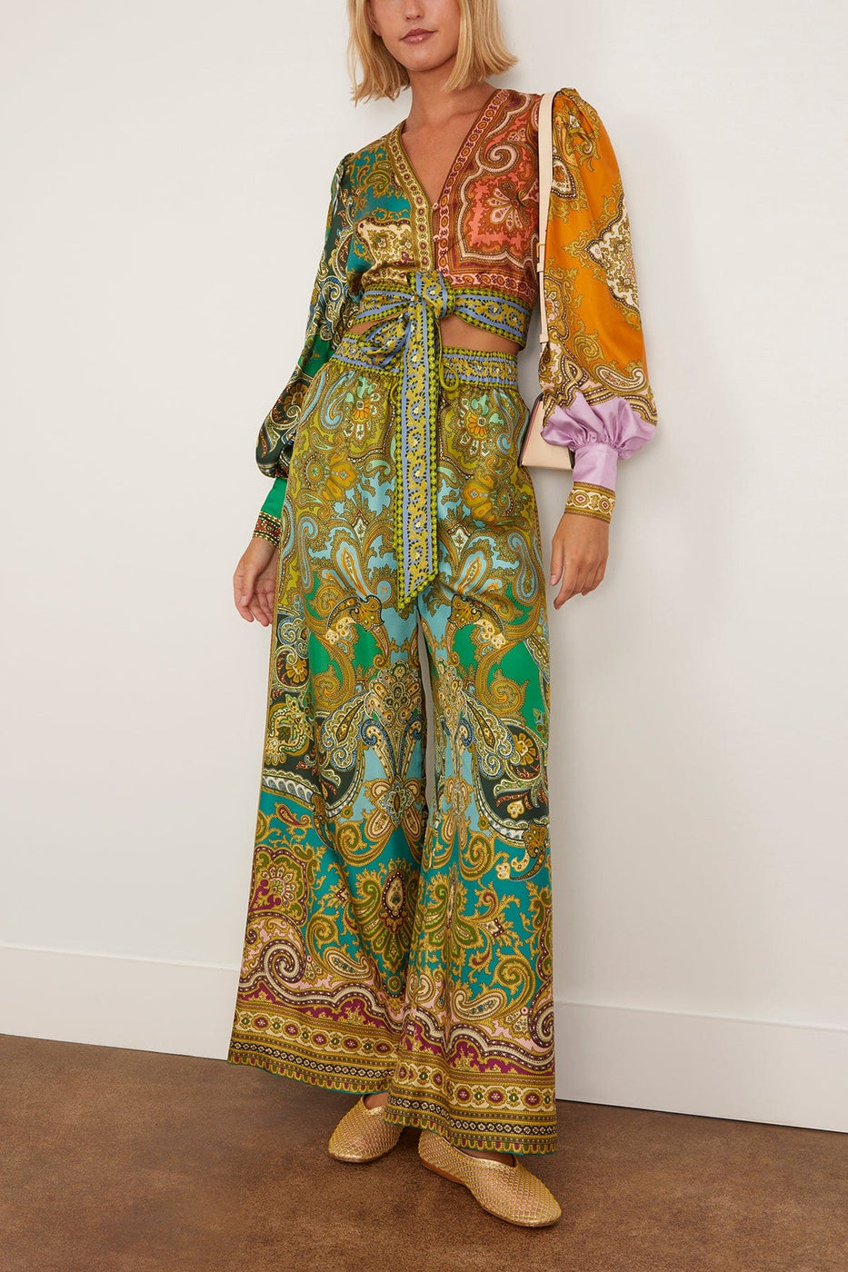 Alemais Clemenza Silk Pant in Multi