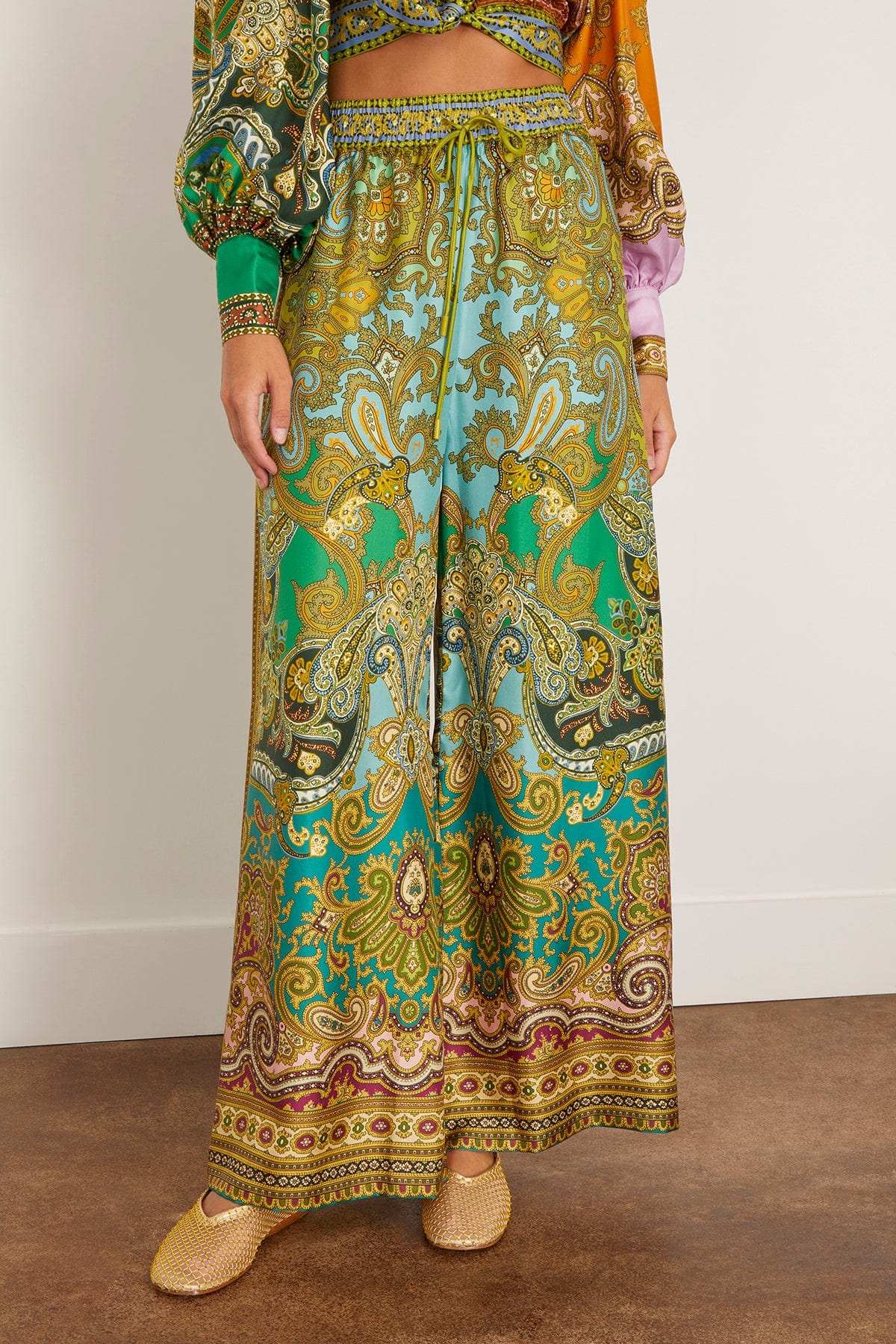 Alemais Clemenza Silk Pant in Multi