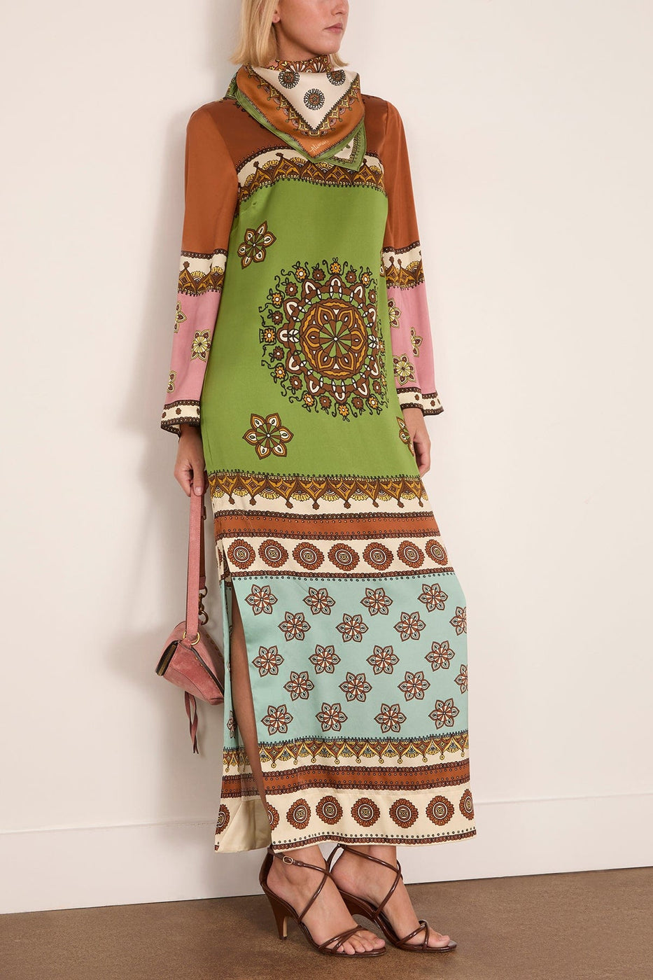 Alemais Contina Silk Midi Dress in Multi