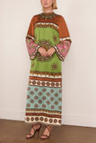 Alemais Contina Silk Midi Dress in Multi