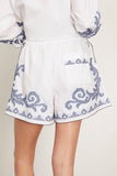 Alemais Shorts Hazel Embroidered Short in White Alemais Hazel Embroidered Short in White