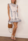 Alemais Leela Embroidered Mini Dress in Cream