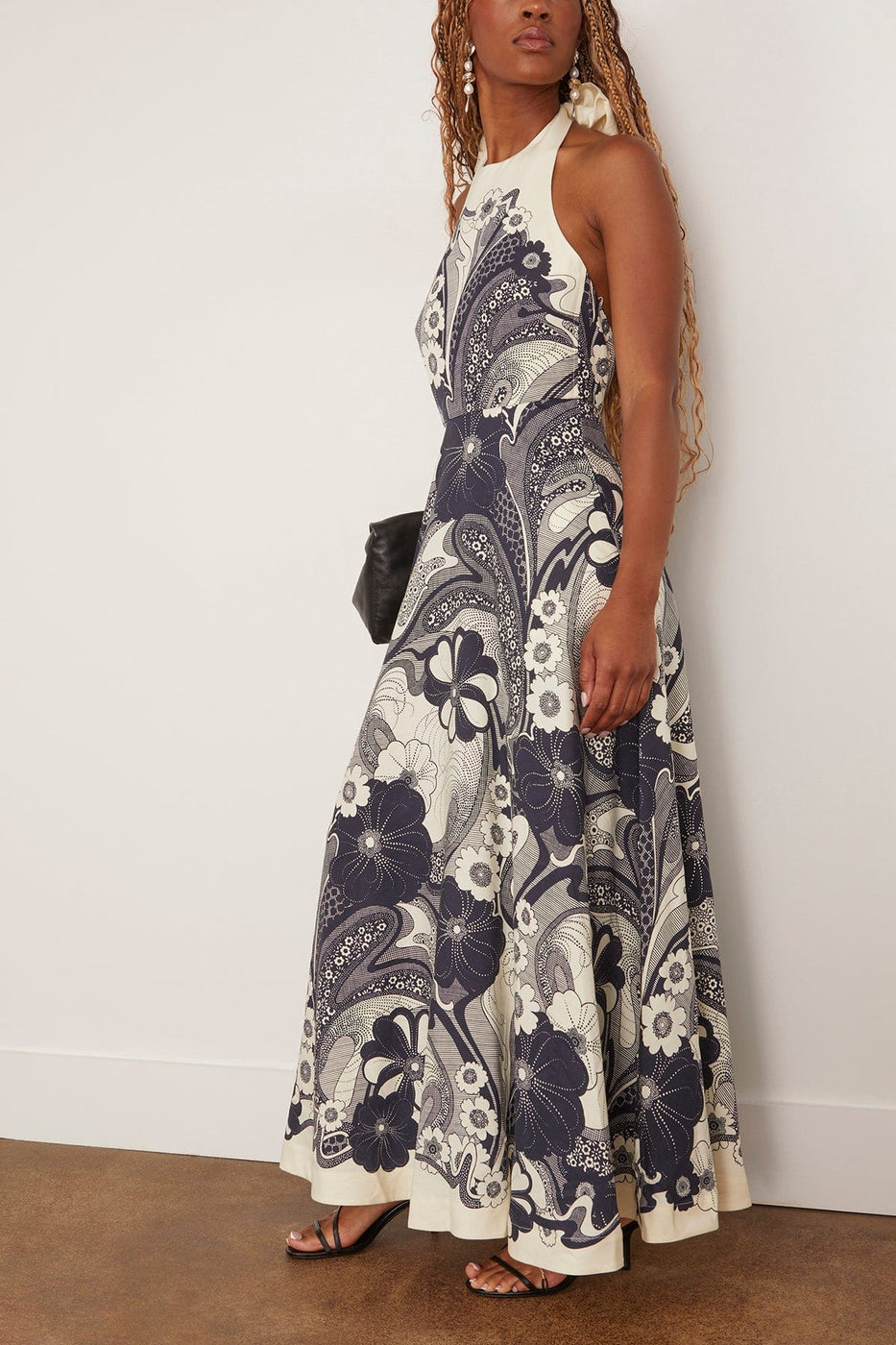 Alemais Mickey Midi Dress in Navy