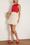 Alemais Norma Denim Mini Skirt in Cream