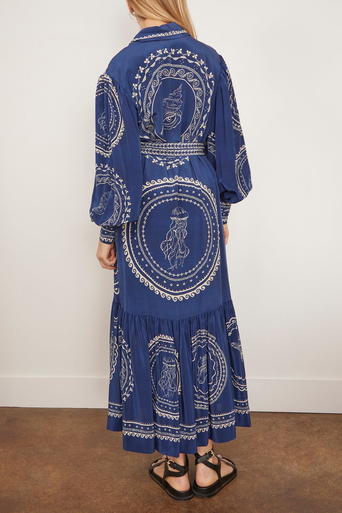 Alemais Oceane Silk Shirtdress in Blue (TS) Hampden Clothing Alemais Oceane Silk Shirtdress in Blue (TS) Hampden Clothing
