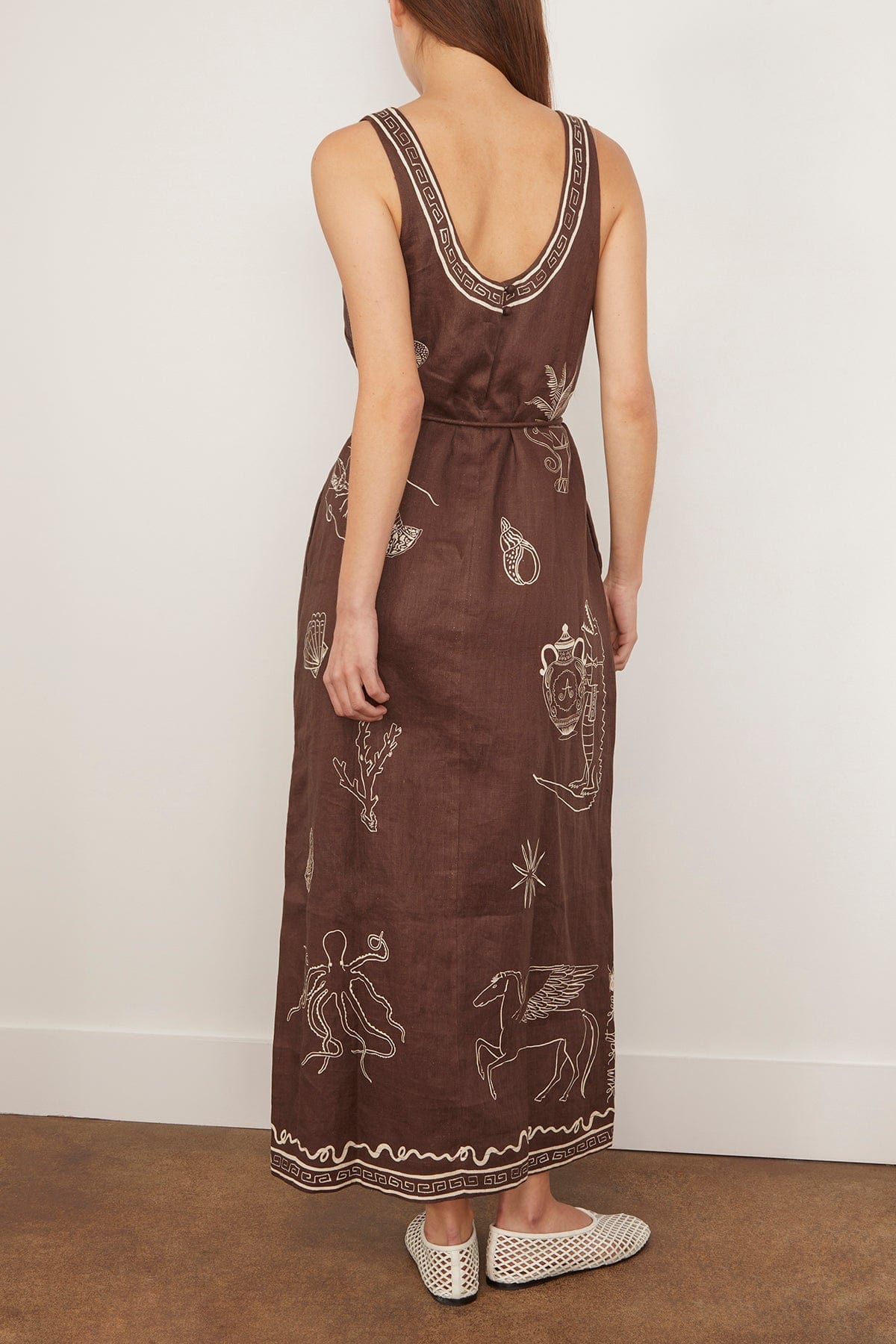 Alemais Sammy Midi Dress in Chocolate (TS) Hampden Clothing Alemais Sammy Midi Dress in Chocolate (TS) Hampden Clothing