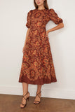 Alemais Seraphina Midi Dress in Burgundy