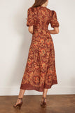 Alemais Seraphina Midi Dress in Burgundy