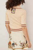 Alemais Sora Knit Polo in Cream