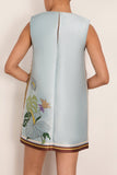 Alemais Alfie Mini Dress in Ice Blue