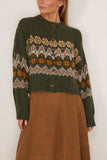 Altuzarra Cammie Sweater in Dark Forest Fairisle