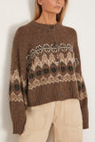 Altuzarra Cammie Sweater in Oak Moss Fairisle