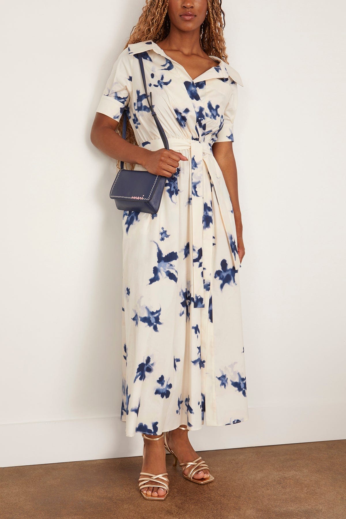 Altuzarra Lydia Dress in Berry Blue Flowers Hampden Clothing Altuzarra Lydia Dress in Berry Blue Flowers Hampden Clothing