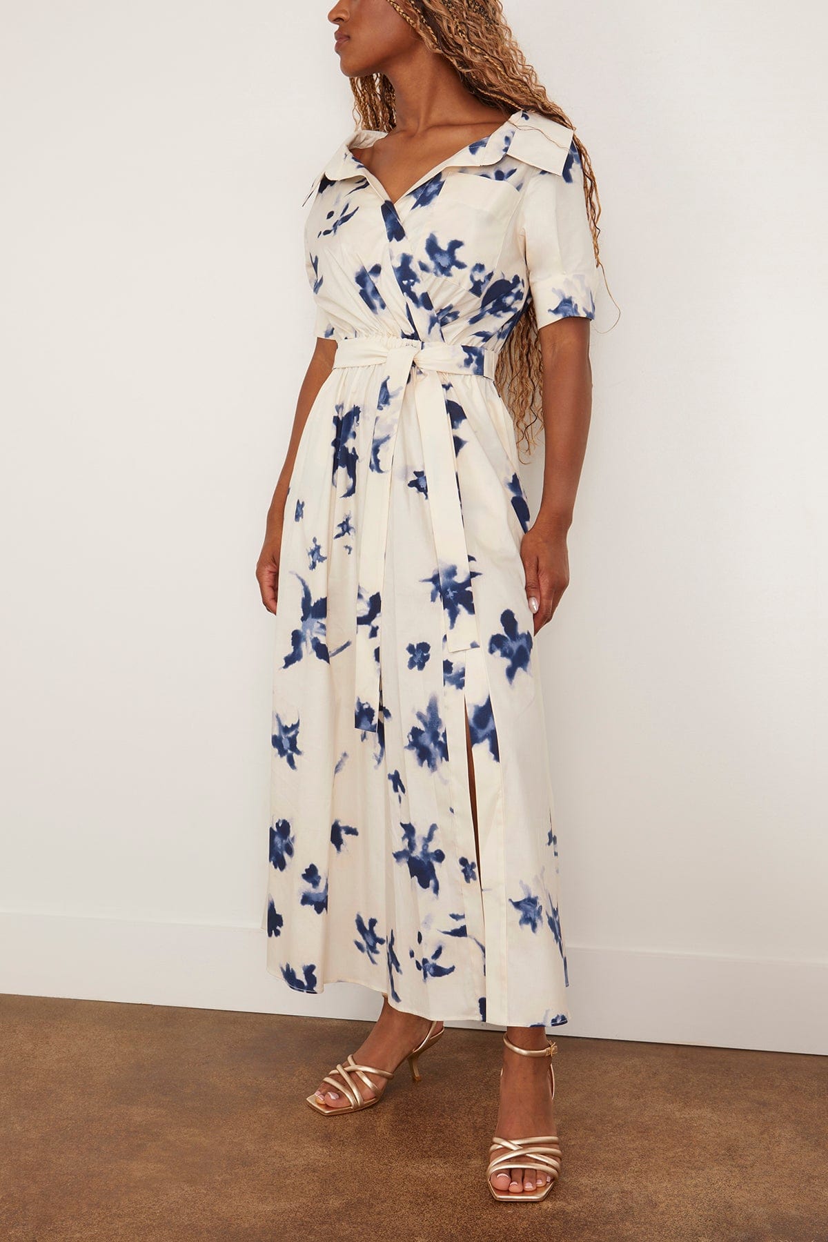 Altuzarra Lydia Dress in Berry Blue Flowers