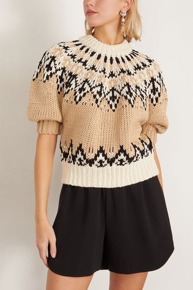 Marty Sweater in Ivory Fairisle