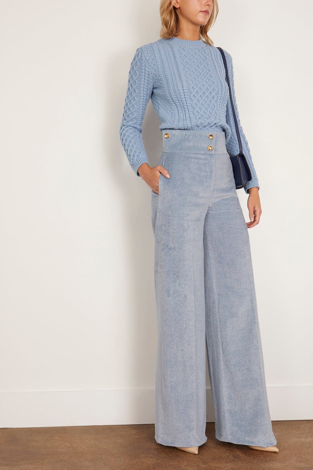 Altuzarra Rudy Pant in Steel Blue