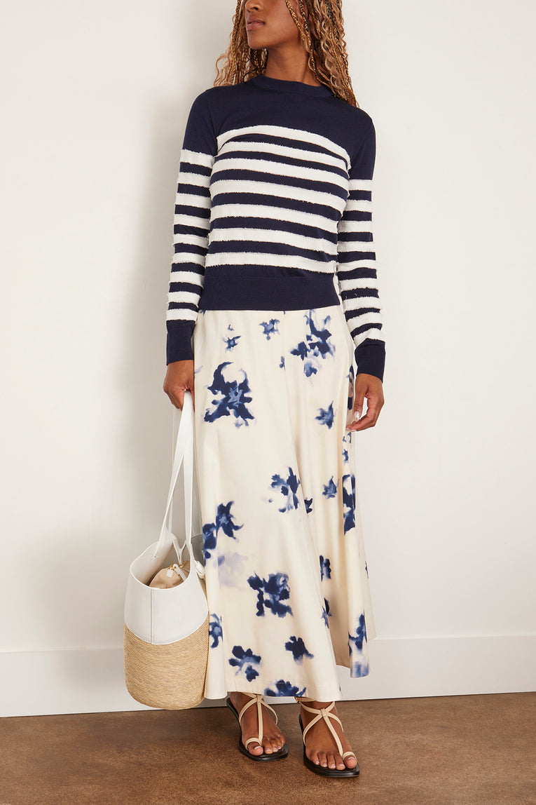 Varda Skirt in Berry Blue Flowers