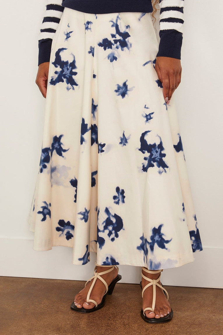 Altuzarra Varda Skirt in Berry Blue Flowers