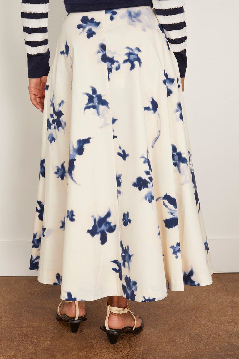 Altuzarra Varda Skirt in Berry Blue Flowers