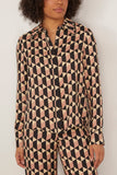 Amir Taghi Cullen Top in Beige/Black