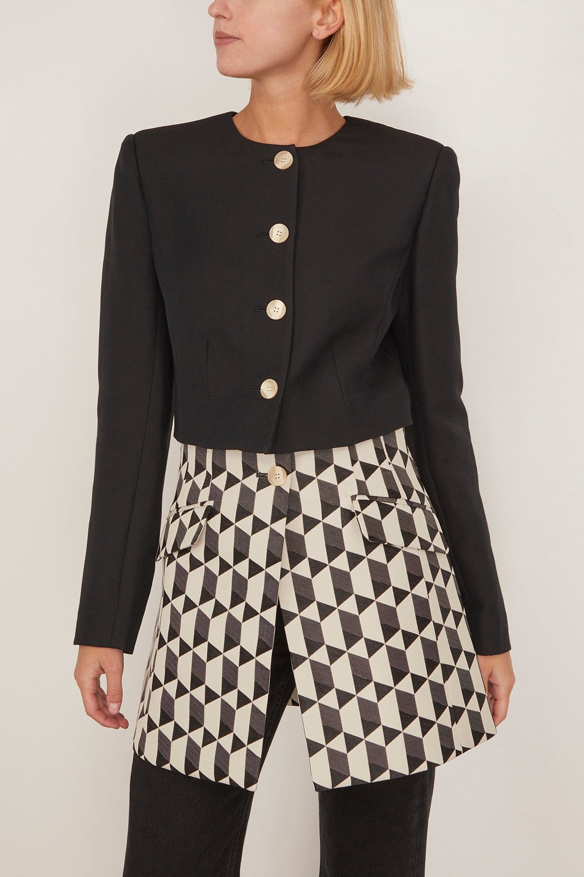 Amir Taghi Laurel Blazer in Ecru Multi