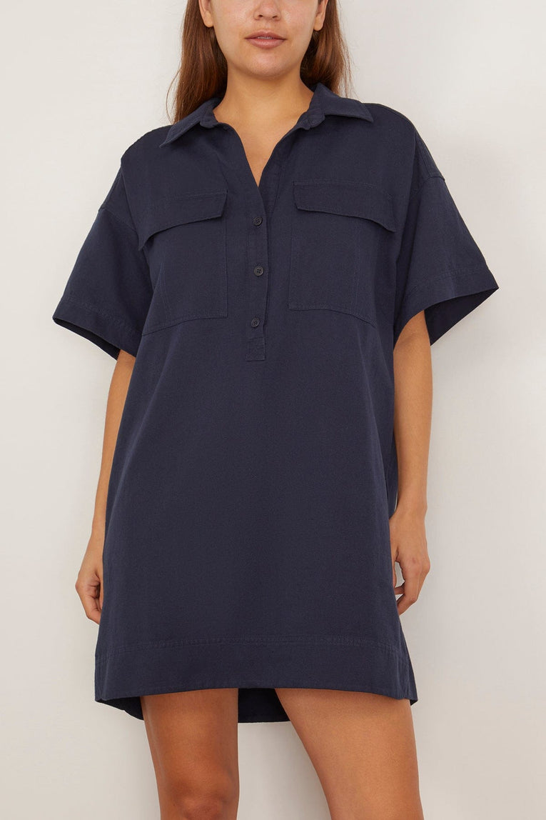 Apiece Apart Stefana Shift Dress in Navy