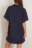 Apiece Apart Stefana Shift Dress in Navy