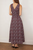 Apiece Apart Casual Dresses Fatima Ruched Tank Dress in Mira Floral Wine Tasting Apiece Apart Fatima Ruched Tank Dress in Mira Floral Wine Tasting